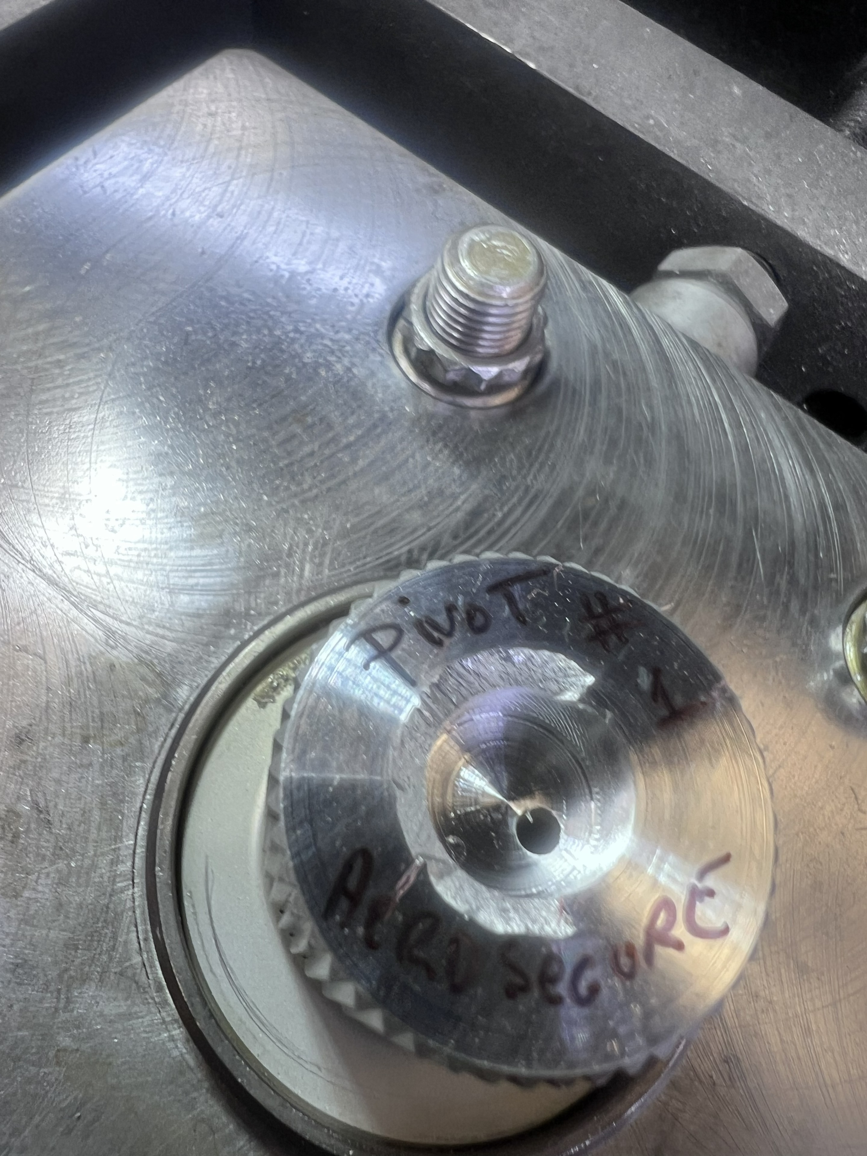 Second set — machined-off TR-182 landing-gear pivot assembly photo 1